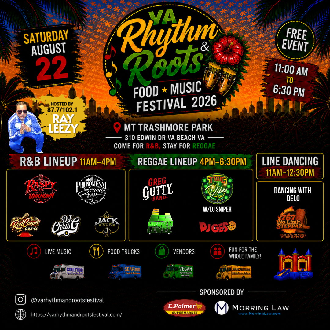 VA Rhythm & Roots Festival 2026 music lineup flyer